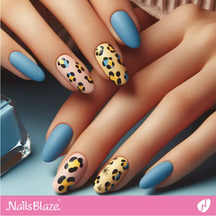 Matte Leopard Nail Design | Animal Print Nails - NB2626